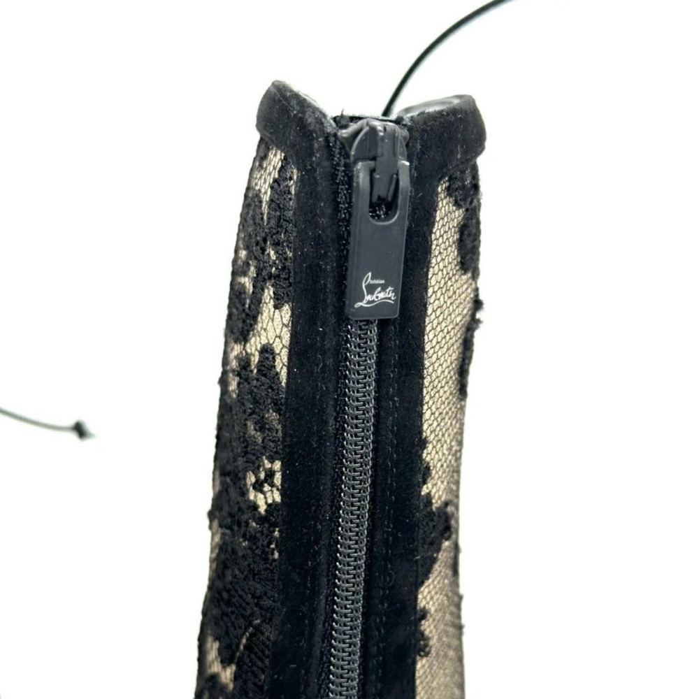 Christian Louboutin KM Lace Booty 100 Black Corset Ankle Boots Heels EU 37 NIB - Picture 6 of 7